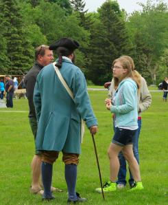 Discussion with Jeremiah O'Brien  Photo by Marian Moore Lewis